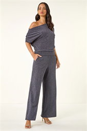 Dusk Metallic Wide Leg Trousers