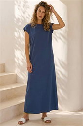 Button Detail Midi Dress