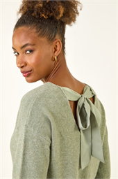 Ribbon Bow Tie Back Jumper