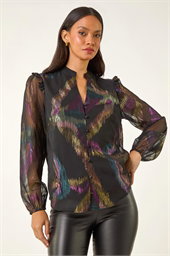 Dusk Foil Frill Shirt