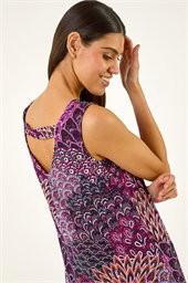 Abstract Print Bar Back Vest