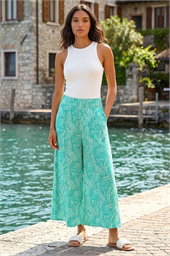 Geometric Print Cullotte Trousers