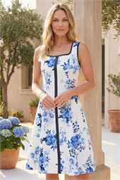Petite Floral Drop Waist Dress