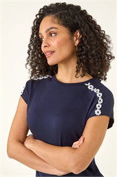 Daisy Shoulder Trim T-Shirt