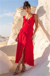Dusk Frill Maxi Dress