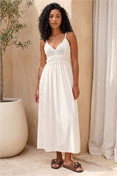 Crochet Strappy Midi Dress
