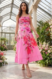 Floral Strappy Midi Dress