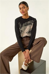 Jacquard Sparkly Knit Jumper