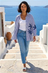 Dusk Palm Embroidered Shirt