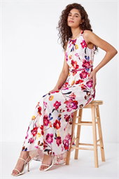 Floral Belted Maxi Dress