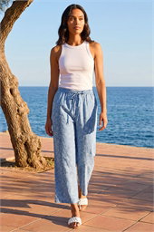 Floral Print Wide Leg Trousers