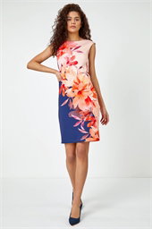 Floral Premium Stretch Shift Dress