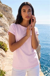 Plain Stretch Cotton Jersey T-Shirt