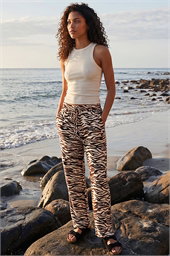 Petite Zebra Print Trouser