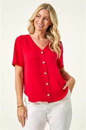 Petite Button Through Blouse