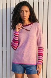Contrast Stripe Detail Knit Jumper