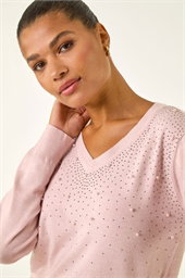 Pearl Sparkle Embellished Jumper