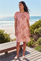 Embroidered Floral Shift Dress