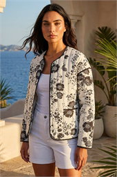 Floral Print Cotton Jacket