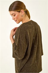 Button Back Stretch Top