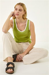 Cotton Ric Rac Trim Vest