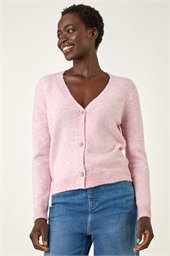 Metallic Trim Knit Cardigan