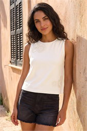 Dusk Floral Embroidered Top