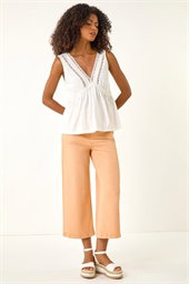 Dusk Denim Pocket Detail Wide Leg Culotte