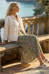 Leopard Print Midi Skirt