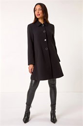 Buttoned Swing Coat