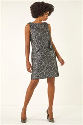 Lace Bow Detail Stretch Dress 