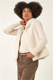 Hooded Faux Fur Gilet