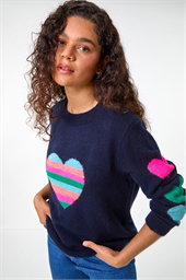 Multi Heart Detail Longline Jumper