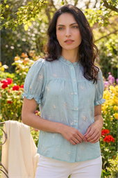 Dusk Floral Embroidered Shirt