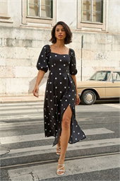 Dusk Polka Dot Midi Dress