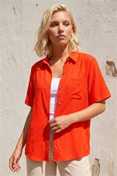 Petite Button Up Pocket Shirt
