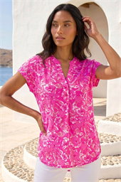 Floral Print V-Neck Top