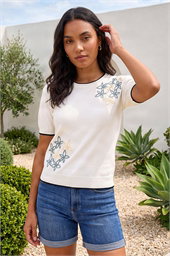 Floral Knit Tee