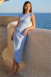 Petite Draped Midi Dress