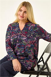 Paisley Print Soft Stretch Top