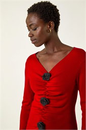 Rose Front Knit Top