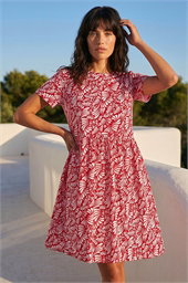Abstract Print Jersey Stretch Dress
