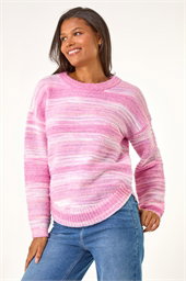 Spacedye Curved Hem Jumper