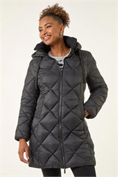 Diamond Quilt Padded Coat