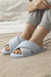 Cross Over Open Toe Slipper