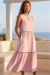 Tiered Swing Midi Dress