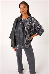 Animal Print Tunic Top