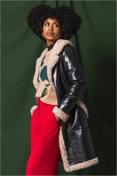 Faux Fur Textured Coat