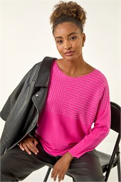 Embellished Stripe Knit Jumper