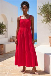 Strappy Tiered Maxi Dress
